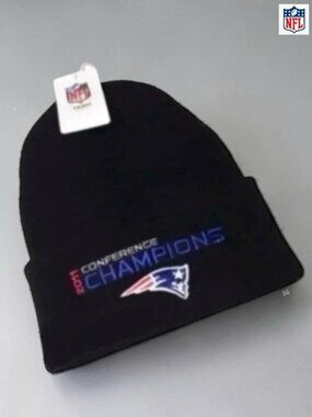 New England Patriots 2011 AFC Champs Beanie • Navy • Retired Design • NWT